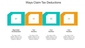 Ways claim tax deductions ppt powerpoint presentation outline aids cpb
