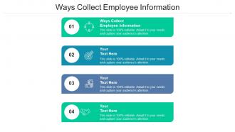 Ways collect employee information ppt powerpoint presentation layouts images cpb