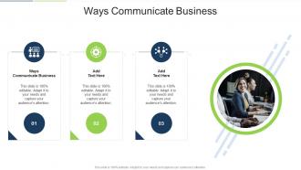 Ways Communicate Business In Powerpoint And Google Slides Cpb