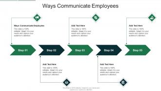 Ways Communicate Employees In Powerpoint And Google Slides Cpb
