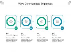 Ways communicate employees ppt powerpoint presentation inspiration example cpb