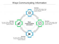 Ways communicating information ppt powerpoint presentation styles graphics design cpb