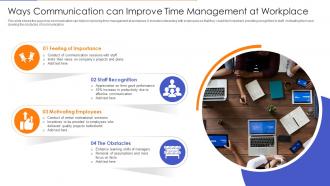 Ways Communication Can Improve Time Management At Workplace