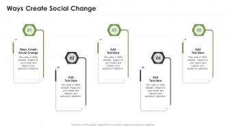 Ways Create Social Change In Powerpoint And Google Slides Cpb