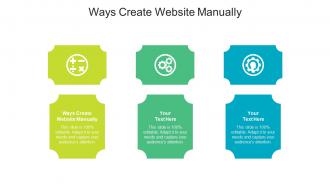 Ways create website manually ppt powerpoint presentation infographics mockup cpb