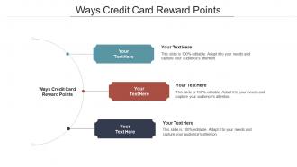 Ways credit card reward points ppt powerpoint presentation pictures objects cpb