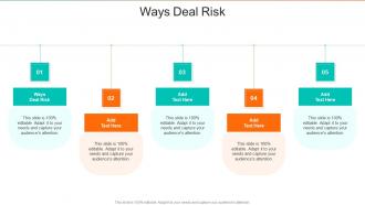 Ways Deal Risk In Powerpoint And Google Slides Cpb