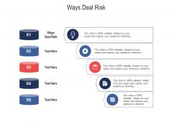 Ways deal risk ppt powerpoint presentation file skills cpb