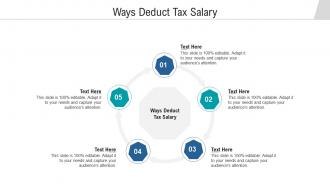 Ways deduct tax salary ppt powerpoint presentation portfolio background cpb