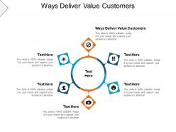 Ways deliver value customers ppt powerpoint presentation inspiration cpb