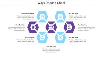 Ways Deposit Check Ppt Powerpoint Presentation Outline Templates Cpb