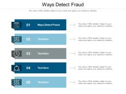 Ways detect fraud ppt powerpoint presentation model show cpb