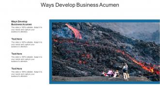 Ways develop business acumen ppt powerpoint presentation layouts icon cpb