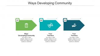 Ways developing community ppt powerpoint presentation icon layout ideas cpb