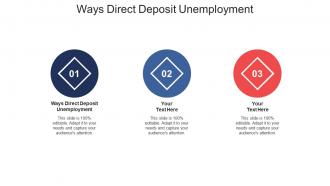 Ways direct deposit unemployment ppt powerpoint presentation styles influencers cpb