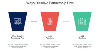 Ways Dissolve Partnership Firm Ppt Powerpoint Presentation Show Skills Cpb