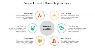 Ways drive culture organization ppt powerpoint presentation styles images cpb