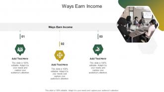 Ways Earn Income In Powerpoint And Google Slides Cpb