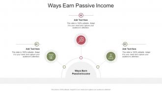 Ways Earn Passive Income In Powerpoint And Google Slides Cpb