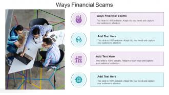 Ways Financial Scams In Powerpoint And Google Slides Cpb