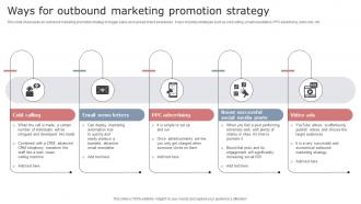 Ways For Outbound Marketing Promotion Strategy