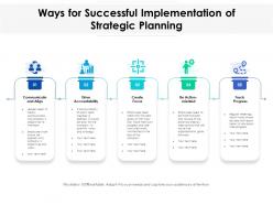 Ways for successful implementation of strategic planning
