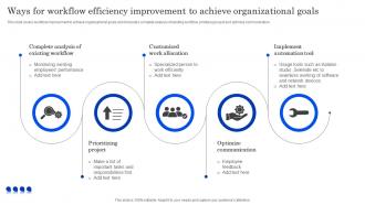Ways For Workflow Efficiency Improvement To Achieve Organizational Goals