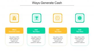 Ways Generate Cash In Powerpoint And Google Slides Cpb