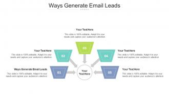 Ways generate email leads ppt powerpoint presentation summary sample cpb