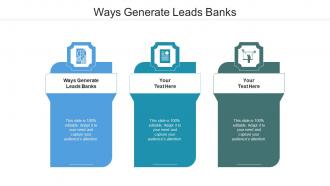 Ways generate leads banks ppt powerpoint presentation styles example file cpb