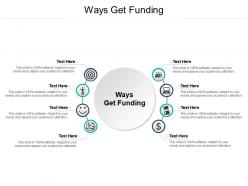 Ways get funding ppt powerpoint presentation ideas outline cpb