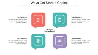 Ways Get Startup Capital Ppt Powerpoint Presentation Ideas Structure Cpb