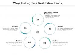 Ways getting true real estate leads ppt powerpoint presentation infographic template master slide cpb
