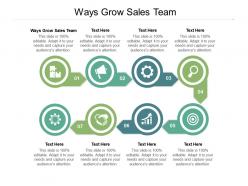 Ways grow sales team ppt powerpoint presentation ideas samples cpb