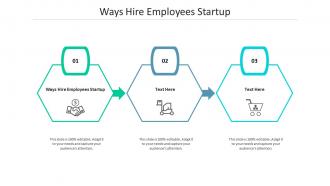 Ways hire employees startup ppt powerpoint presentation outline example cpb