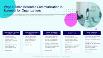 Ways Human Resource Communication Is Essential For Organizations