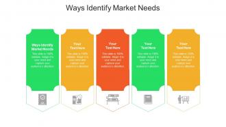Ways identify market needs ppt powerpoint presentation styles elements cpb