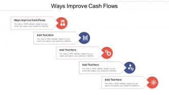 Ways Improve Cash Flows Ppt Powerpoint Presentation Inspiration Brochure Cpb
