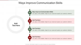 Ways Improve Communication Skills In Powerpoint And Google Slides Cpb
