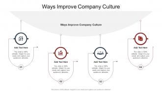 Ways Improve Company Culture In Powerpoint And Google Slides Cpb