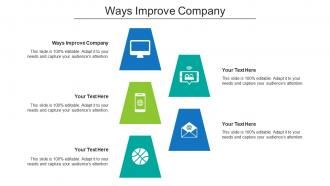 Ways Improve Company Ppt Powerpoint Presentation Model Images Cpb