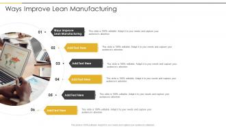 Ways Improve Lean Manufacturing In Powerpoint And Google Slides Cpb