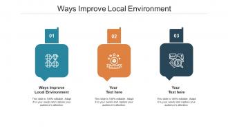 Ways improve local environment ppt powerpoint presentation layouts designs download cpb