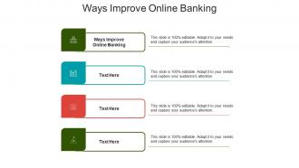 Ways improve online banking ppt powerpoint presentation file slide cpb