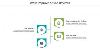 Ways improve online reviews ppt powerpoint presentation pictures portrait cpb