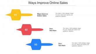 Ways Improve Online Sales Ppt Powerpoint Presentation Gallery Images Cpb