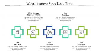 Ways improve page load time ppt powerpoint presentation styles ideas cpb