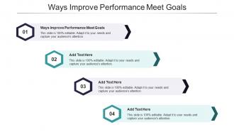 Ways Improve Performance Meet Goals In Powerpoint And Google Slides Cpb