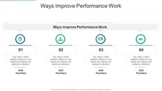 Ways Improve Performance Work In Powerpoint And Google Slides Cpb