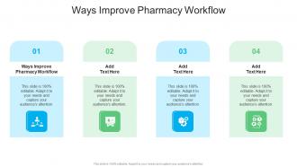 Ways Improve Pharmacy Workflow In Powerpoint And Google Slides Cpb